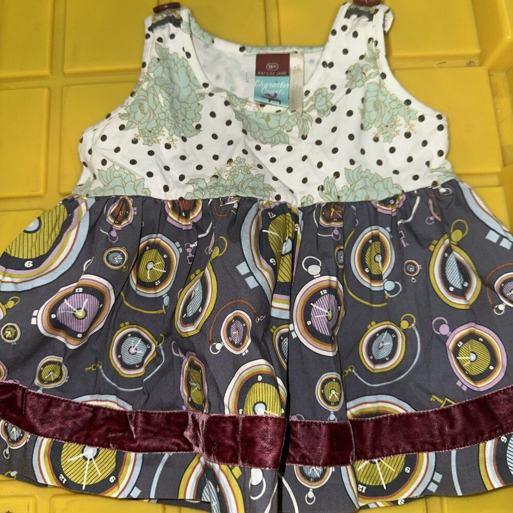Matilda Jane size 18m Character Counts Lawrence Francis Sara top clocks
